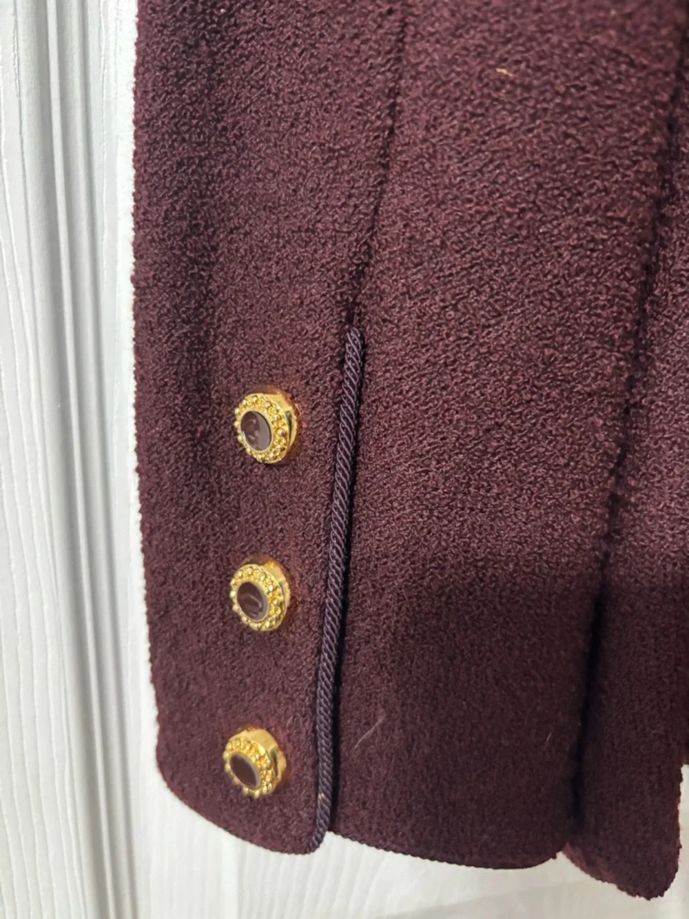 ST.JOHN Collection by Marie Gray Women's Mahogany Gold Knit Pant Suit Sz 6 Wool